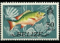 Belize 1974 - serie Animali e pesci: 50 c