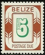 Belize 1976 - serie Cifra: 5 c