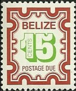 Belize 1976 - serie Cifra: 15 c
