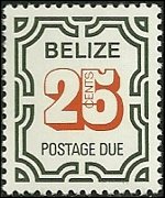 Belize 1976 - serie Cifra: 25 c
