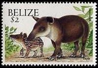 Belize 2000 - serie Animali: 2 $