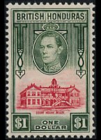 Belize 1938 - serie Re Giorgio VI e soggetti vari: 1 $