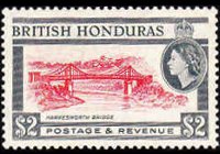 Belize 1953 - serie Regina Elisabetta II e soggetti vari: 2 $