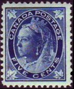 Canada 1897 - serie Regina Vittoria: 5 c