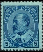 Canada 1903 - serie Re Edoardo VII: 5 c