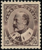 Canada 1903 - serie Re Edoardo VII: 10 c