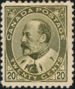Canada 1903 - serie Re Edoardo VII: 20 c