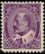 Canada 1903 - serie Re Edoardo VII: 50 c