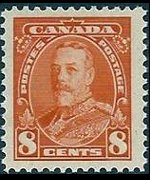 Canada 1935 - serie Re Giorgio V e soggetti vari: 8 c