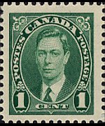 Canada 1937 - serie Re Giorgio VI: 1 c