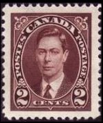 Canada 1937 - serie Re Giorgio VI: 2 c