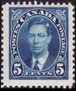 Canada 1937 - serie Re Giorgio VI: 5 c