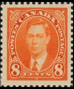 Canada 1937 - serie Re Giorgio VI: 8 c