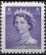 Canada 1953 - serie Regina Elisabetta II: 4 c