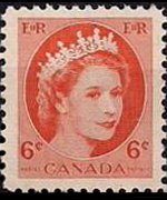 Canada 1954 - serie Regina Elisabetta II: 6 c