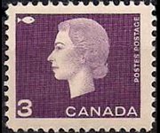 Canada 1962 - serie Regina Elisabetta II: 3 c