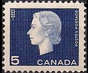 Canada 1962 - serie Regina Elisabetta II: 5 c