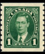 Canada 1937 - serie Re Giorgio VI: 1 c