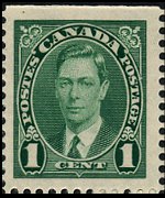 Canada 1937 - serie Re Giorgio VI: 1 c