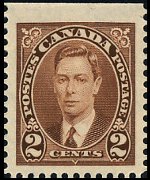 Canada 1937 - serie Re Giorgio VI: 2 c