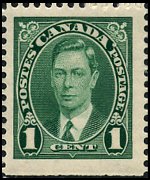 Canada 1937 - serie Re Giorgio VI: 1 c