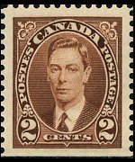 Canada 1937 - serie Re Giorgio VI: 2 c