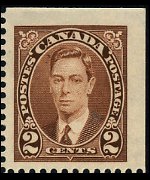 Canada 1937 - serie Re Giorgio VI: 2 c