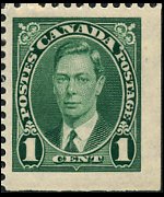 Canada 1937 - serie Re Giorgio VI: 1 c