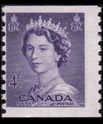 Canada 1953 - serie Regina Elisabetta II: 4 c