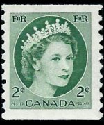 Canada 1954 - serie Regina Elisabetta II: 2 c