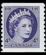 Canada 1954 - serie Regina Elisabetta II: 4 c