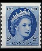 Canada 1954 - set Queen Elisabeth II: 5 c