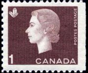 Canada 1962 - serie Regina Elisabetta II: 1 c