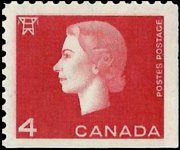 Canada 1962 - serie Regina Elisabetta II: 4 c