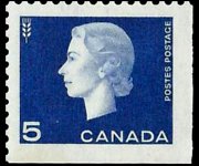 Canada 1962 - serie Regina Elisabetta II: 5 c