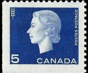 Canada 1962 - serie Regina Elisabetta II: 5 c