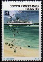 Isole Cocos 1976 - serie Navi: 1 $