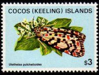 Isole Cocos 1982 - serie Farfalle: 3 $