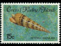 Isole Cocos 1985 - serie Conchiglie e molluschi: 15 c