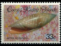 Isole Cocos 1985 - serie Conchiglie e molluschi: 33 c