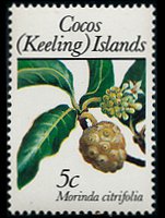 Isole Cocos 1988 - serie Piante: 5 c