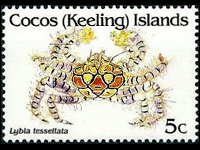 Isole Cocos 1992 - serie Crostacei: 5 c