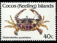 Isole Cocos 1992 - serie Crostacei: 40 c