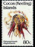Isole Cocos 1992 - serie Crostacei: 80 c