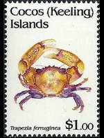 Isole Cocos 1992 - serie Crostacei: 1 $