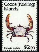 Isole Cocos 1992 - serie Crostacei: 2 $