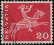 Switzerland 1960 - set Postal history and buildings: 20 c