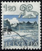 Svizzera 1982 - serie Paesaggi e segni zodiacali : 1,20 fr