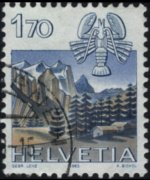 Svizzera 1982 - serie Paesaggi e segni zodiacali : 1,70 fr