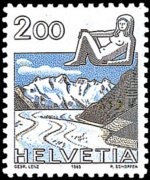 Svizzera 1982 - serie Paesaggi e segni zodiacali : 2,00 fr